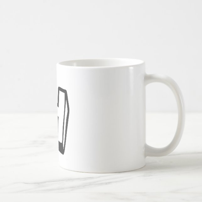 Letter H Coffee Mug (Right)