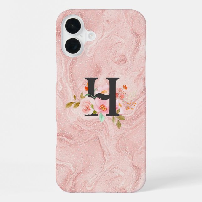 Letter H iPhone Case (Back)
