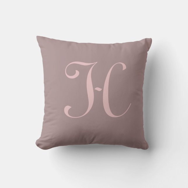 Letter H Monogram Initial Custom Cushion (Front)