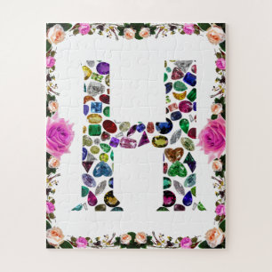 Letter H Monogram Jigsaw Puzzle