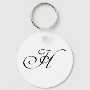 Letter H Monogram Keychain