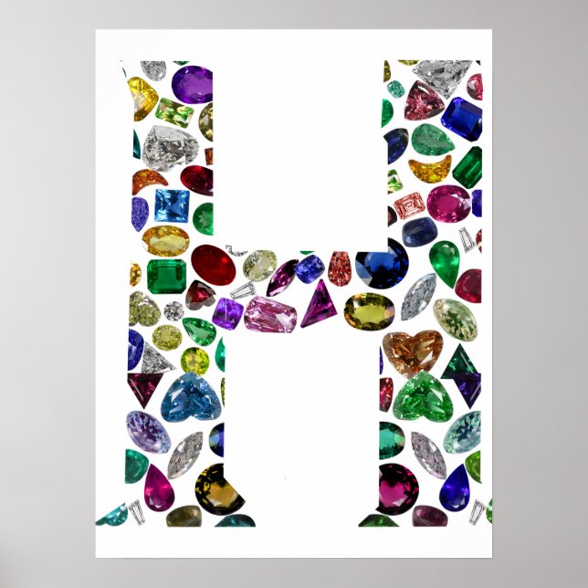 Letter H Monogram Poster (Front)