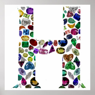 Letter H Monogram Poster