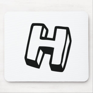 Letter H Mouse Pad