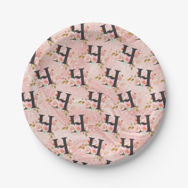 Letter H Paper Plate (Front)