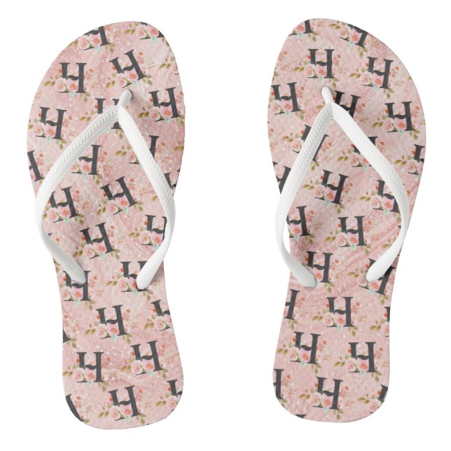 Letter H Thongs (Footbed)