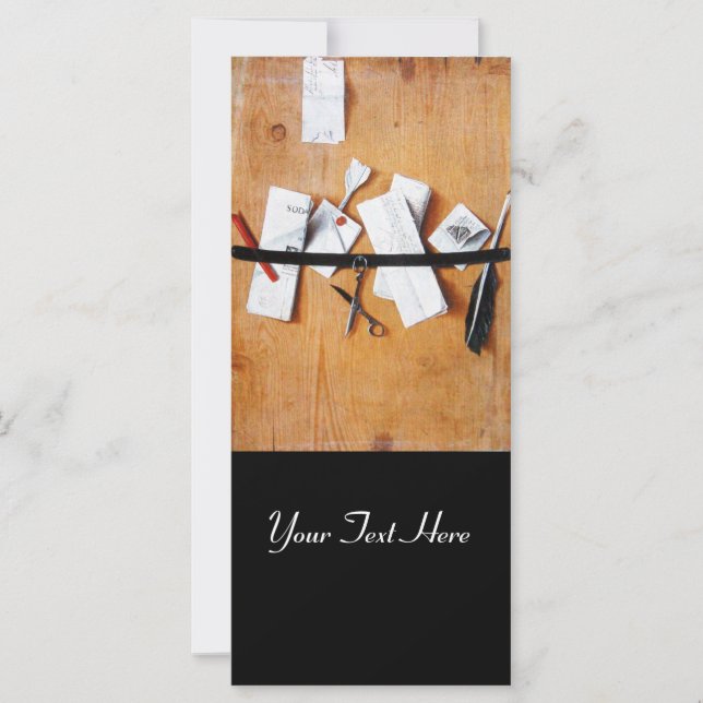 LETTER HOLDER IN WOOD MONOGRAM black brown white (Front)