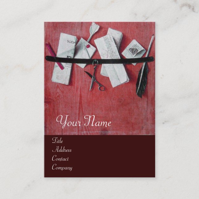 LETTER HOLDER IN WOOD MONOGRAM ,brown Business Card (Front)