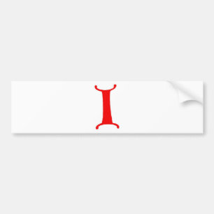 Letter I Bumper Sticker