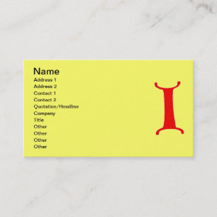 Letter I Business Card
