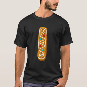 Letter I Capital Cookie Alphabet Initial Christmas T-Shirt