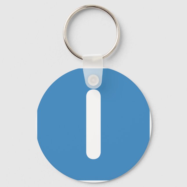 Letter I emoji Twitter Key Ring (Front)