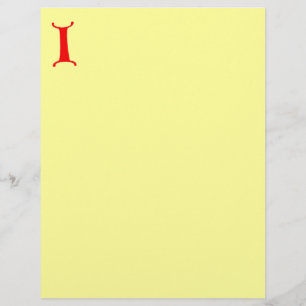 Letter I Letterhead