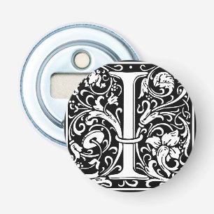 Letter I Mediaeval Monogram Art Nouveau Bottle Opener