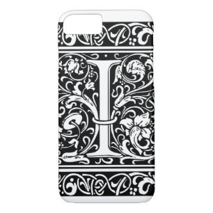 Letter I Mediaeval Monogram Art Nouveau iPhone 8/7 Case