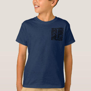 Letter I Mediaeval Monogram Art Nouveau T-Shirt
