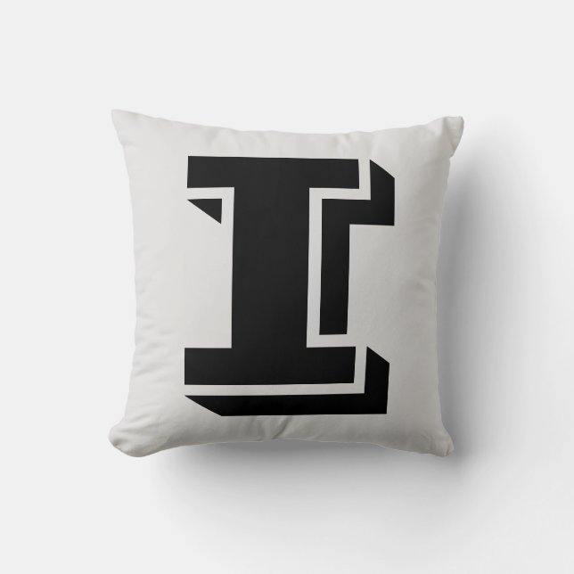 LETTER I MONOGRAM PILLOW (Front)