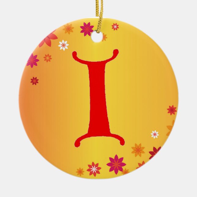 Letter I Ornament (Front)