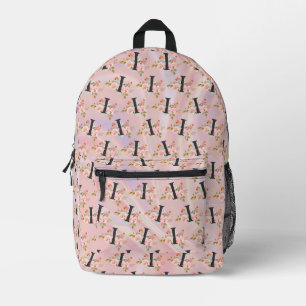 Letter I Printed Backpack