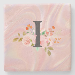 Letter I Stone Coaster