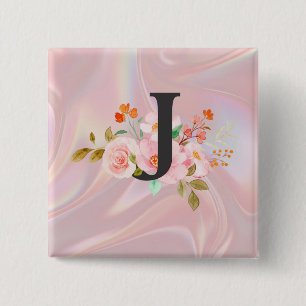 Letter J 15 Cm Square Badge