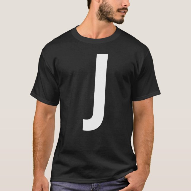 LETTER J ALPHABET MONOGRAM INITIAL T-Shirt (Front)