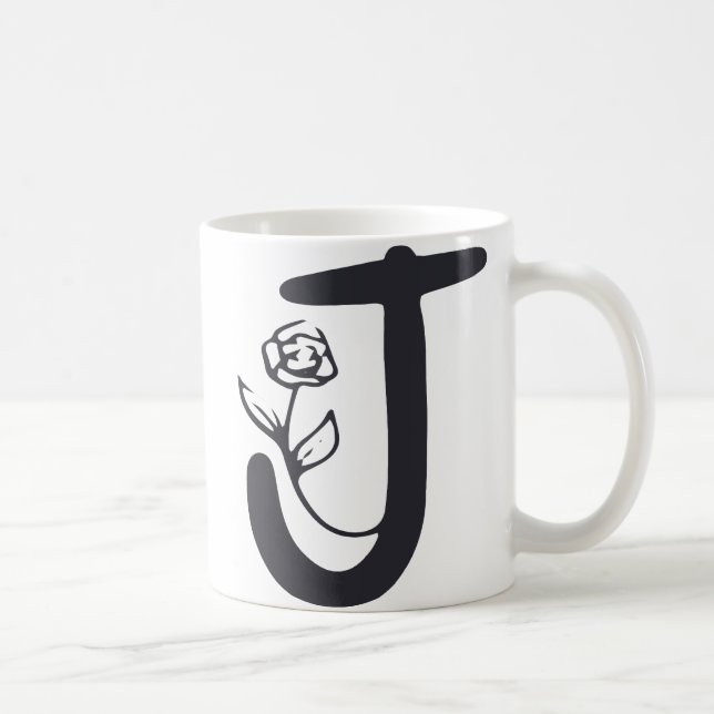 Letter "J" Coffee Mug (Right)