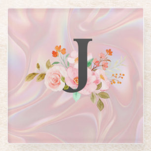 Letter J Glass Coaster