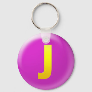 Letter J Key Ring
