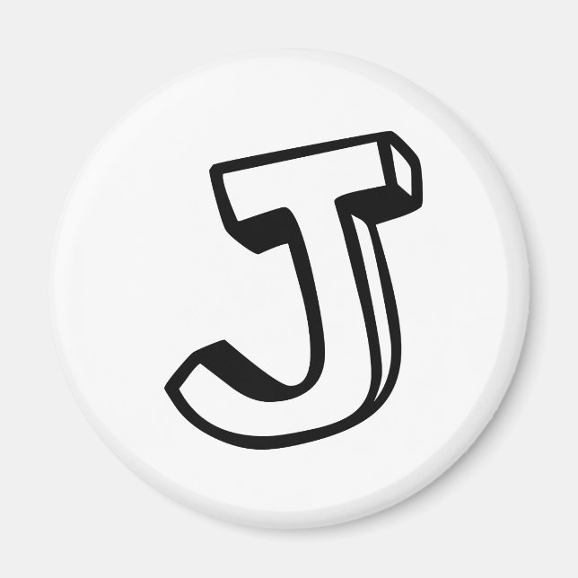 Letter J Magnet (Front)