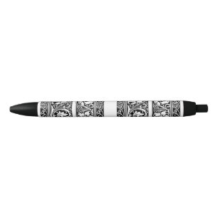 Letter J Mediaeval Monogram Art Nouveau Black Ink Pen