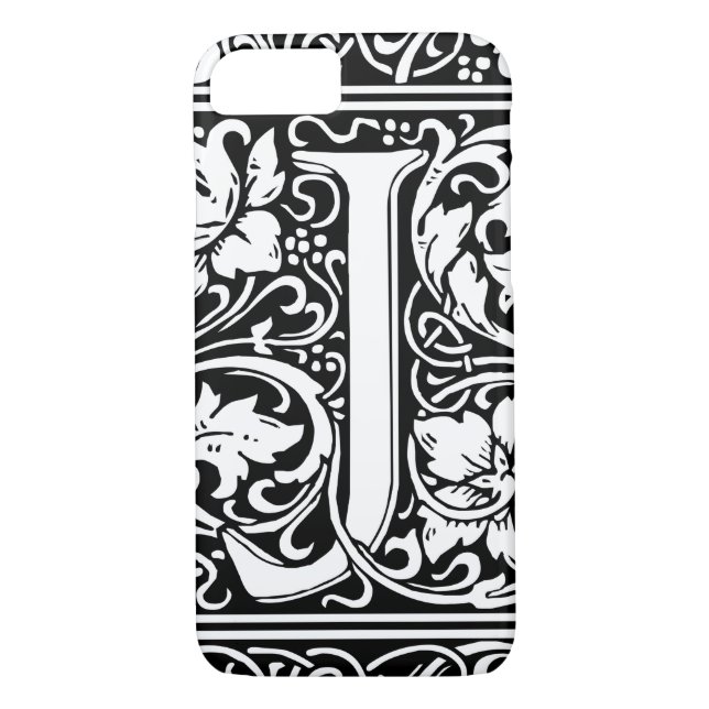 Letter J Mediaeval Monogram Art Nouveau Case-Mate iPhone Case (Back)
