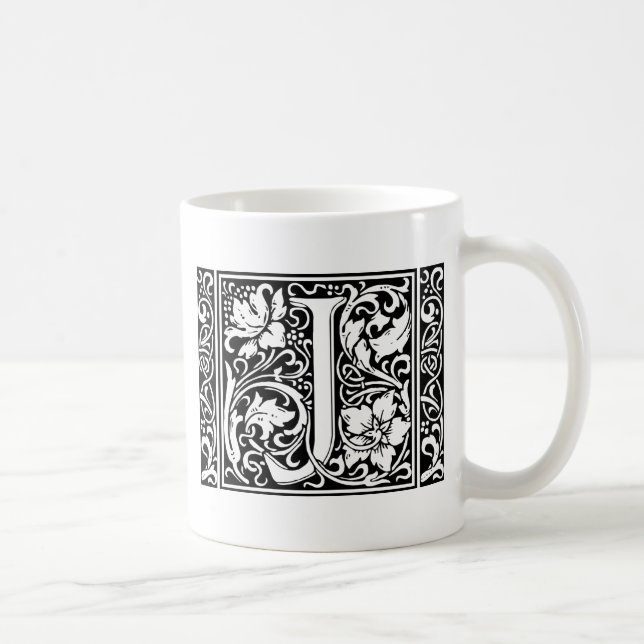 Letter J Mediaeval Monogram Art Nouveau Coffee Mug (Right)