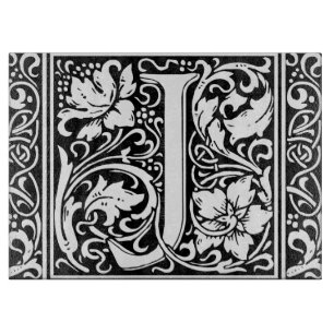 Letter J Mediaeval Monogram Art Nouveau Cutting Board