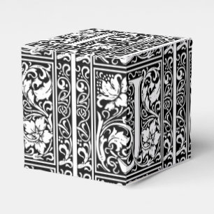 Letter J Mediaeval Monogram Art Nouveau Favour Box