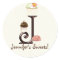 Letter J Monogram Cupcake Logo Business Stickers