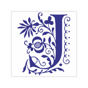 Letter J Monogram Elegant Initial Self-inking Stamp
