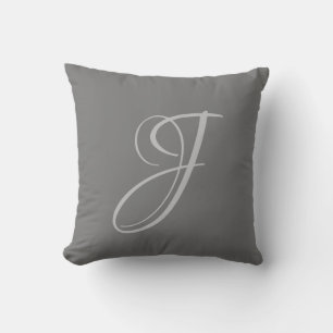 Letter J Monogram Initial Custom Cushion