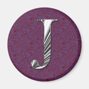 Letter J Monogram Magnet