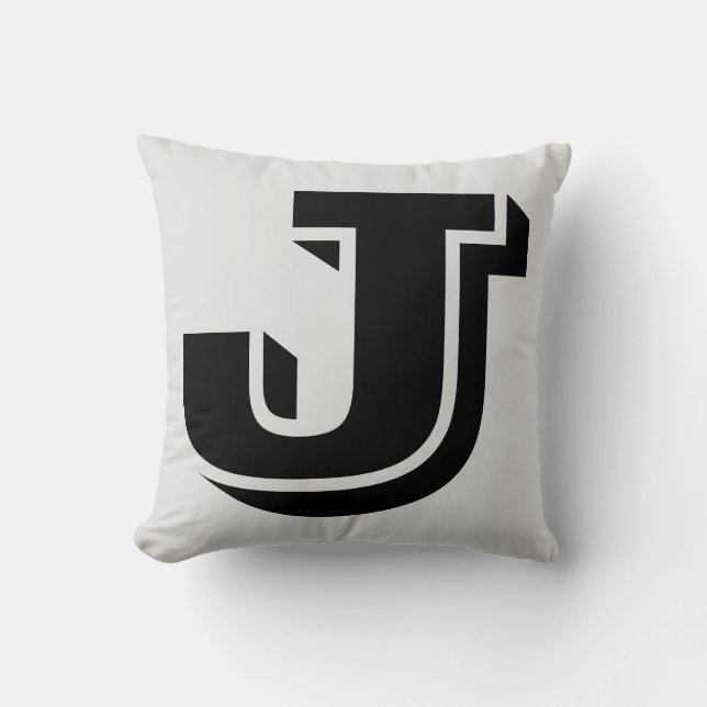 LETTER J MONOGRAM PILLOW (Front)