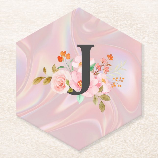 Letter J Paper Coaster (Front)