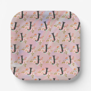 Letter J Paper Plate