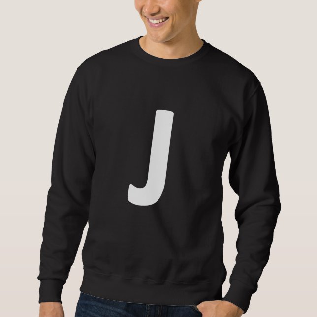 Letter J Shirt Initial Monogram (Front)