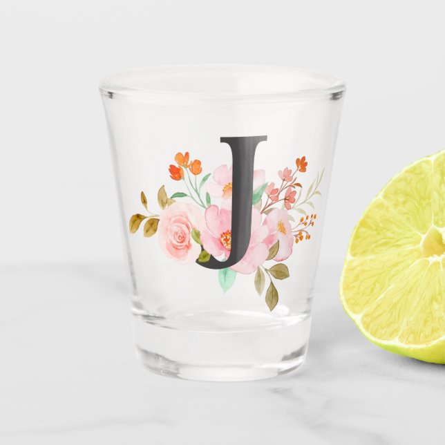Letter J Shot Glass (Front)