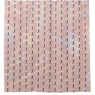 Letter J Shower Curtain