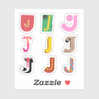 Letter J Stickers