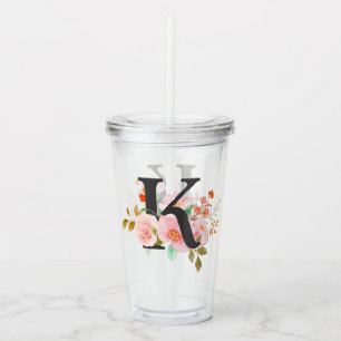 Letter K Acrylic Tumbler
