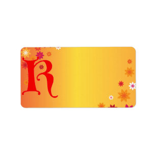 Letter K Address Label