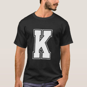 Letter K Alphabet Bold Capital Upper Case Initial T-Shirt