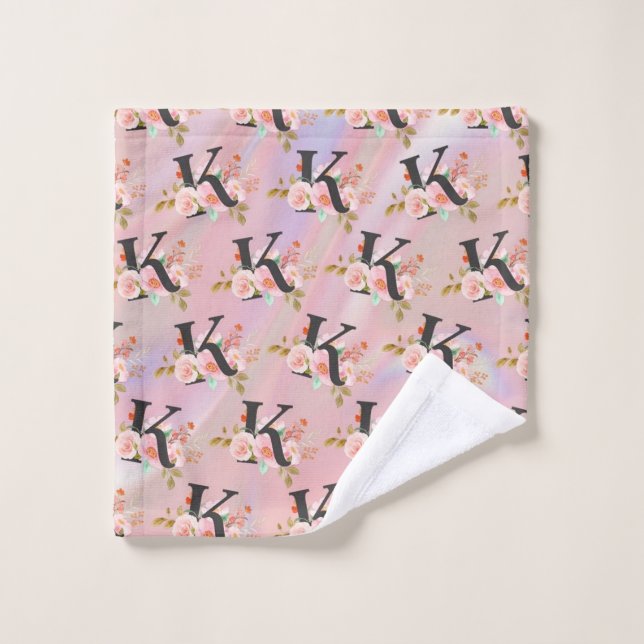 Letter K Bath Towel Set (Wash Cloth)